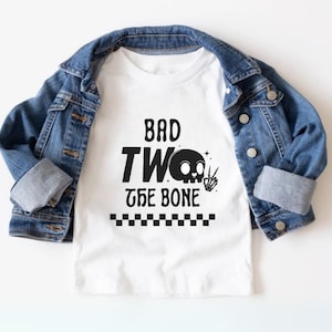 Bad Two The Bone 2nd Birthday Matching Family Shirt, Bad 2 The Bone Second Rock on Biker Birthday Boy, Born Two Rock n Roll Birthday Party