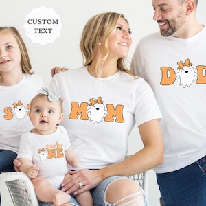 Spooky One Birthday, Cute Halloween Birthday Party Ghost Shirt, Halloween Matching Family Tshirt, 1st Birthday Girl, Baby First Halloween