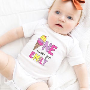 Personalisierte Eis erste Geburtstagsparty Shirt, Benutzerdefinierte Sweet One 1. Geburtstag Familie Passende Shirts, Eis Mama Dada Tee, Mama & Ich