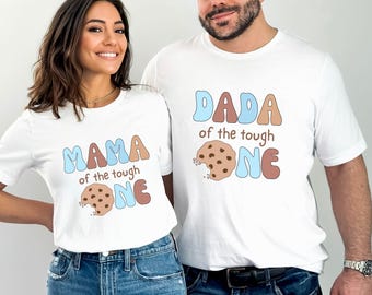 Custom One Tough Cookie 1st Birthday Shirts, Cookies and Milk Sweet One 1st Birthday Family Matching Birthday Shirt, Milk and Cookie Themed