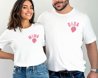 Berry First Birthday Matching Family Tshirt, Strawberry 1st Birthday Party Outfit, Berry Sweet One, Mommy and Me, Mama Dad Strawberry Shirt