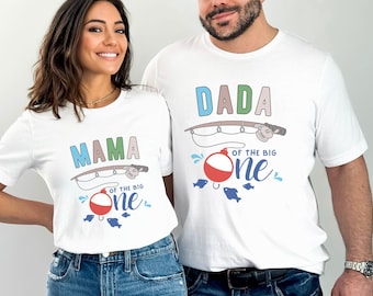 Maglietta coordinata per il primo compleanno della famiglia O-Fish-Ally One, Primo compleanno di pesca The Big One, Compleanno a tema pesca per bambini, Maglietta personalizzata