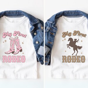 My First Rodeo Family Matching 1st Birthday Shirts, 1st Rodeo Cowboy Cowgirl First Birthday Tshirt, Wild West Mom Dad, Western Country Bday