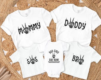 Bad Two The Bone 2nd Birthday Matching Family Shirt, Bad 2 The Bone Second Rock on Biker Birthday Boy, Born Two Rock n Roll Birthday Party