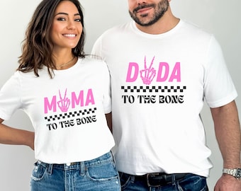 Bad TWO The Bone 2.Geburtstag Passende Familien Shirts, Bad 2 The Bone Zweiter Rockstar Geburtstagskind Outfit, Born Two Rock On Mama Dada Tshirt