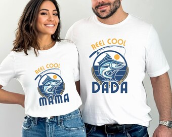 Camiseta de primer cumpleaños de OFishAlly One, camisetas a juego de Reel Cool Mama Dada, fiesta de pesca de primer cumpleaños de O-Fish-Ally One, pescando en el grande