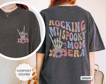 Maglietta "In My Spooky Mom Era", maglietta "Halloween Mom Comfort Colors", maglietta "Autunno Halloween Mom Annuncio Gravidanza", maglietta "Retro Mom", regalo per la mamma
