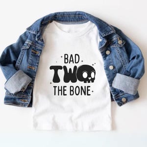 Bad Two The Bone 2nd Birthday Matching Family Shirt, Bad 2 The Bone Second Rock on Biker Birthday Boy, Born Two Rock n Roll Birthday Party