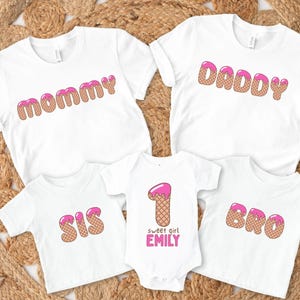 Benutzerdefinierte Eis erste Geburtstag Shirt, Sweet One 1st Geburtstag Familie passende Shirts, Eis Geburtstagsparty, Eis Mama Papa, Mama und ich