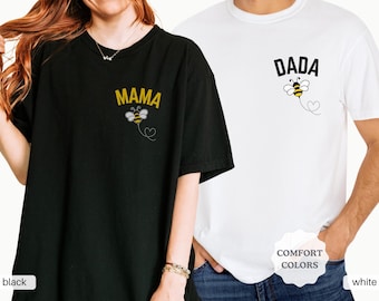 Comfort Colors First Bee Day Shirt, Bee First Birthday Family Matching Tees, Mama Dad Bee Theme Birthday T-Shirt, Happy Bee Day, Queen Bee
