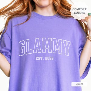Comfort Colors Glammy Tshirt, Cute Glammy Mothers Day Shirt, Pregnancy Announcement Grandma, Glammy Christmas Gift, New Glammy Est 2025 2026