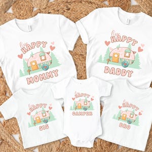One Happy Camper 1st Birthday Party Outfit, Camp Family Matching Tshirt, Camping Theme First Birthday Boy Shirt, Baby Romper, 1st Bday Boy