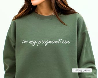 Sudadera "En mi Era de Embarazo", suéter para anunciar el embarazo en otoño, regalos para futuras mamás, regalo para baby shower, camiseta "Estoy Embarazada"