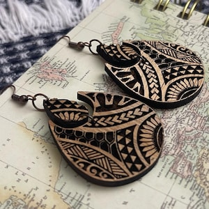 Polynesian Tribal Earrings