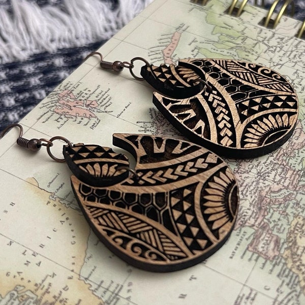 Polynesian Tribal Earrings