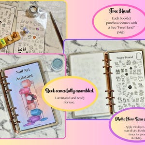 Cute Cartoon Nail Art Template Booklet| Assembled reusable nail art| Nail art sheets| Easy draw nail art| Nail art templates for gel polish|
