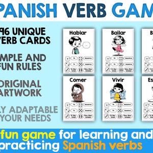 Juego de verbos en español (divertida práctica de conjugación)