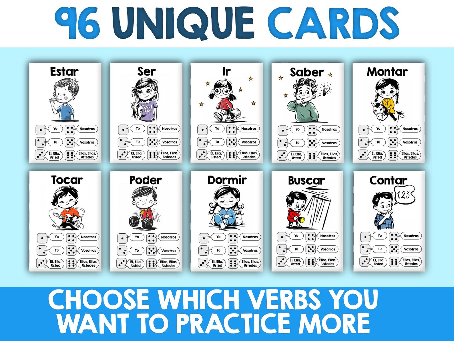 Spanish Verb Game (fun Conjugation Practice) - Etsy