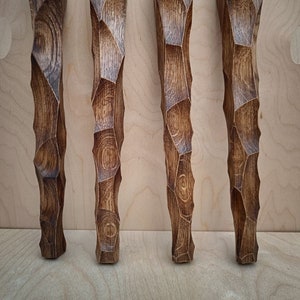 Set 4 pcs Wooden furniture legs, Oak coffee table legs, Stool Legs