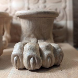 Set 4 pcs Lion&#39;s feet wooden furniture legs