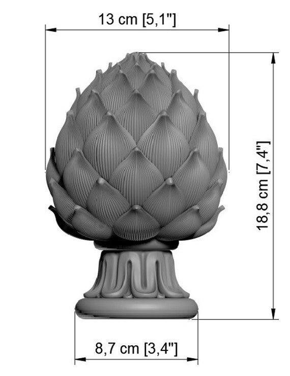 フランス　アンティーク　アーティチョーク　置物　木製　木彫　ゴールド　建具　家具 フランス アンティーク アーティチョーク 置物 木製 木彫