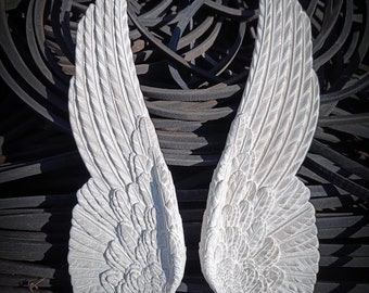 Wooden Wings Decor - Vintage Antique White