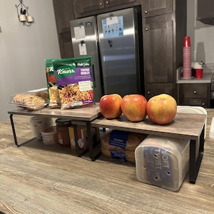 Set of 2 Kitchen Counter Shelves | Kitchen Storage | Spice Rack | Countertop Shelf | Kitchen Shelf | Cabinet Organizer Shelf | Spice Rack