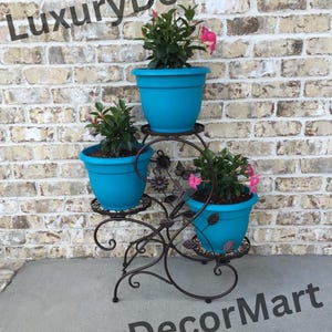 Metal 3 Tier Tall Plant Stand | Plant Display Stand | Flower Pot Holder | Indoor Plant Stand | Balcony Plant Stand | Garden Plant Stand