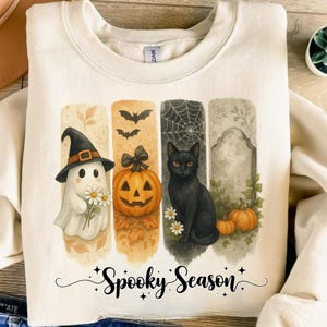 Vintage Halloween Ghost PNG: Spooky Pumpkin Shirt Design (Digital Download)