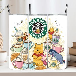 Winnie Pooh 20oz Skinny & Tapered Tumbler Sublimation Designs Bundle, Cartoon Pooh Tumbler Png, Winnie The Pooh Wrap, Instant Download