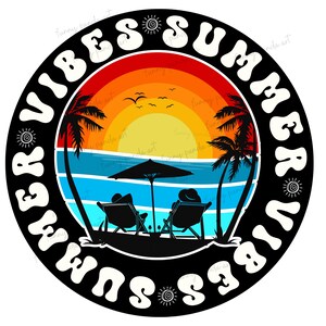 Summer Vibes png, beach sublimation png, Beach Life png, retro summer shirt design, summer png, Summer Instant Download