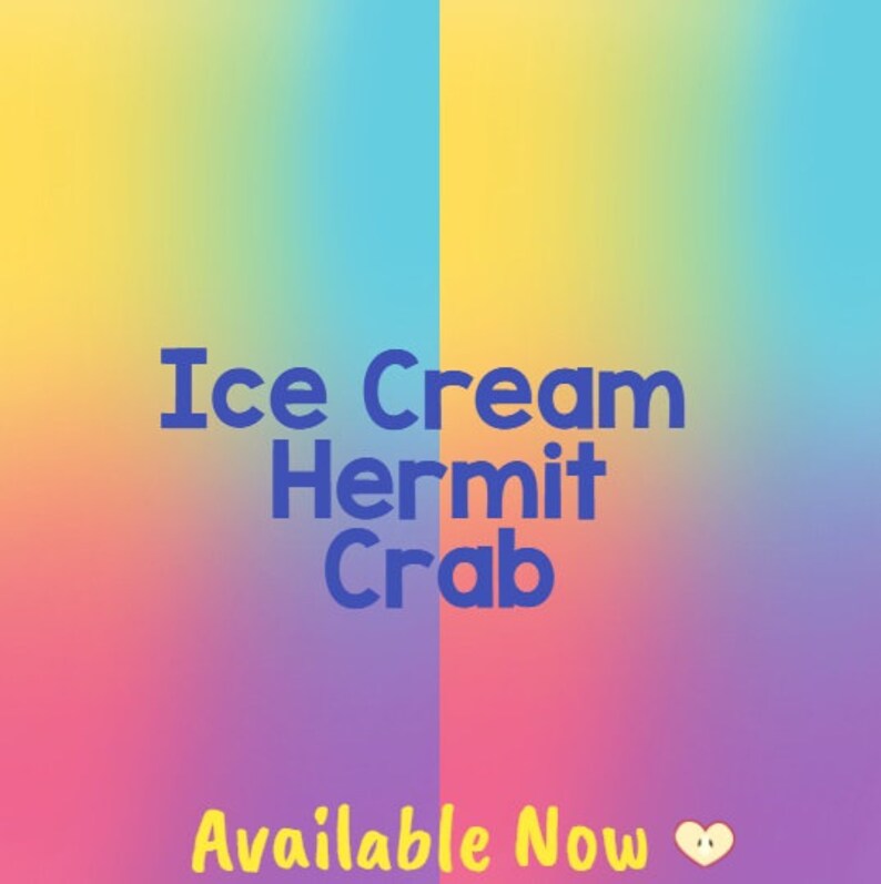 Ice Cream Hermit Crab Adopt Me Virtual Pet Etsy