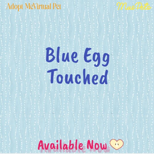 Blue Egg Adopt Me Vitrual Pet Etsy