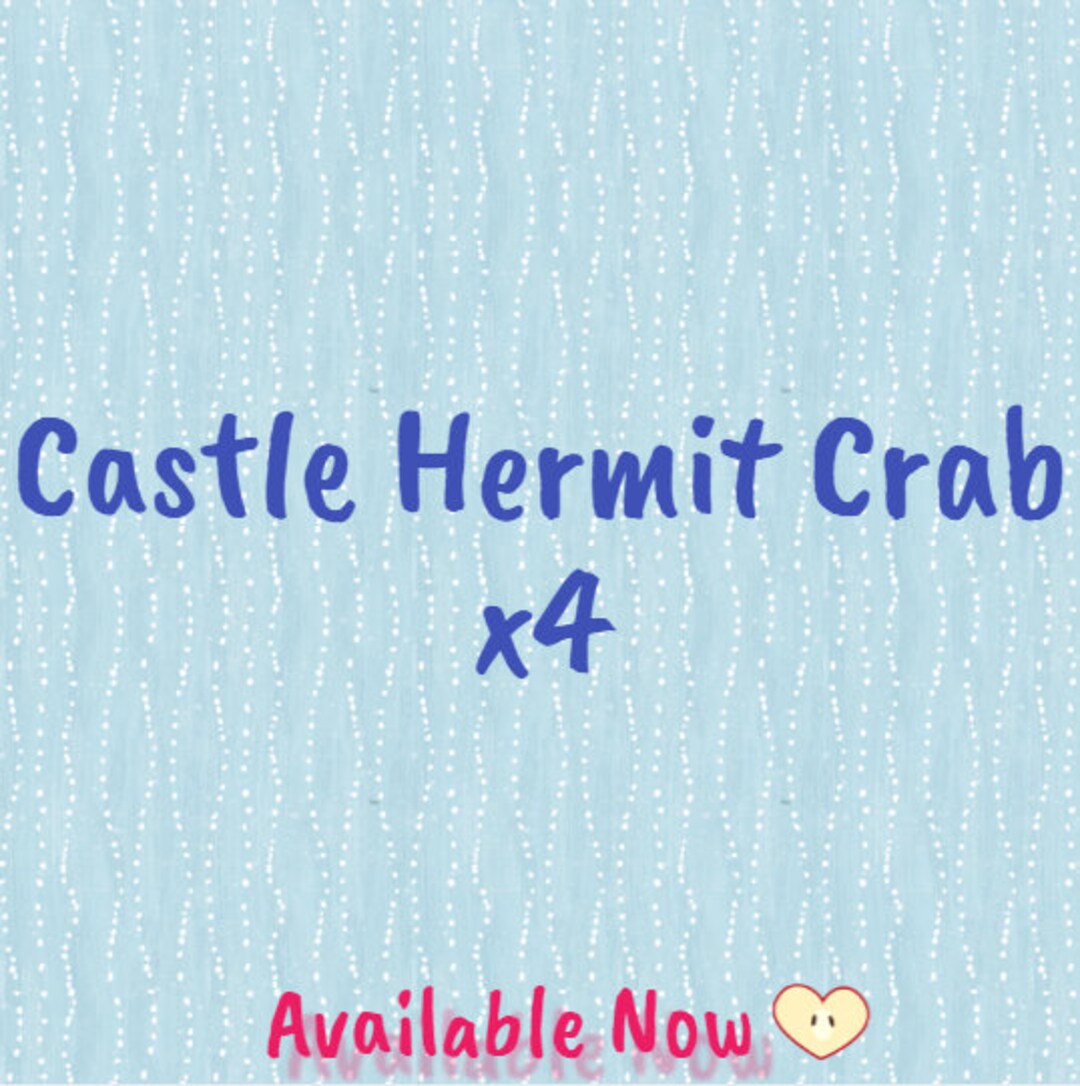 Castle Hermit Crab X4 Adopt Me Virtual Pet Etsy