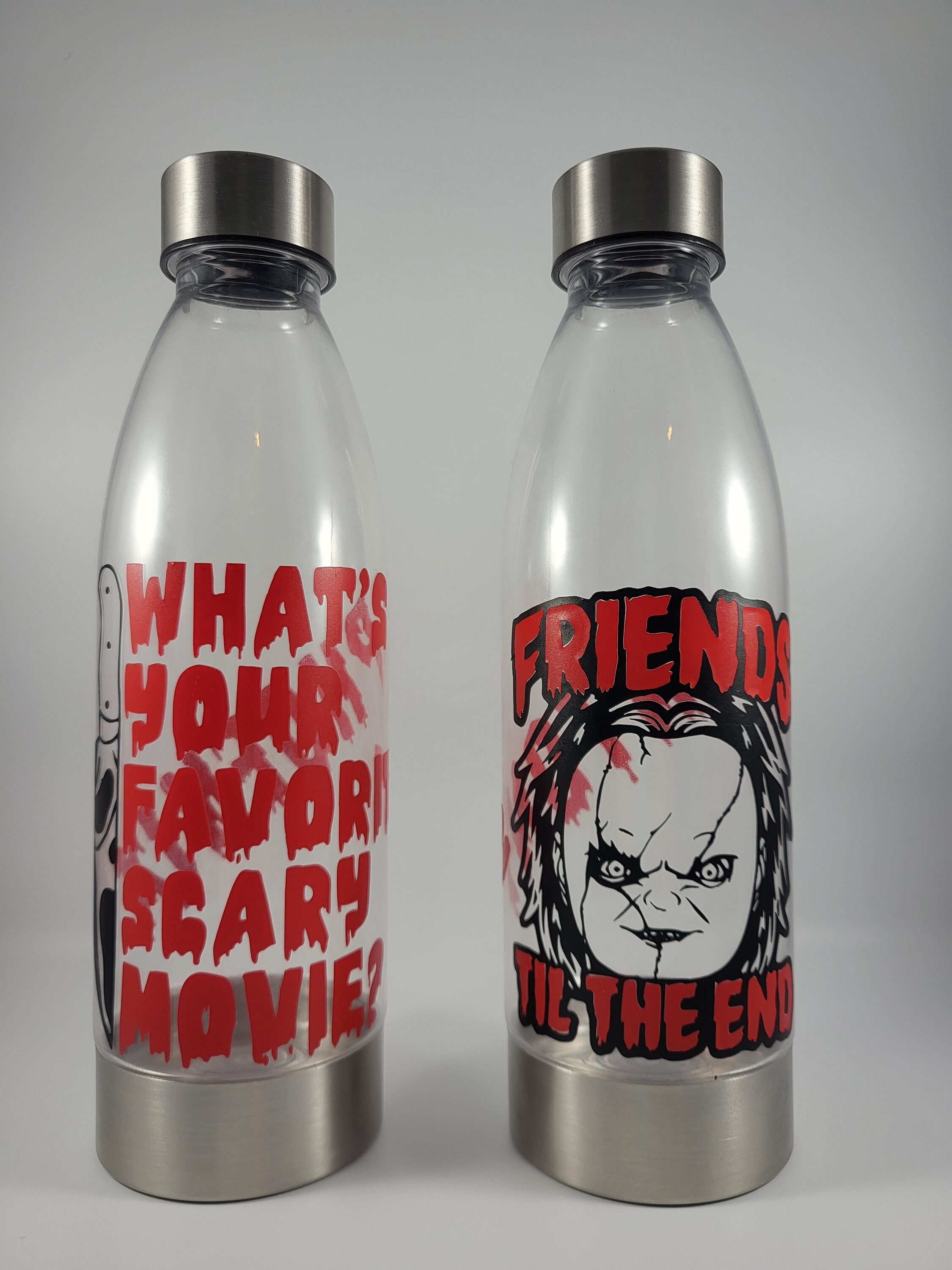 Horror Movie Collage Water Bottle by buatbanyakorang
