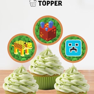 Boy Cupcake Topper: Game Theme (Digital File)