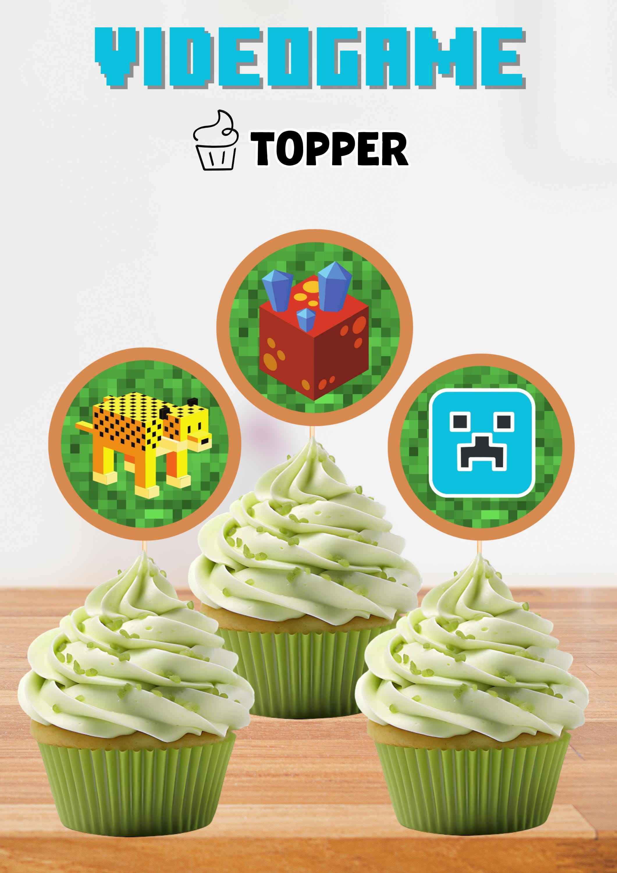 Cute Gamer Cupcake Toppers
