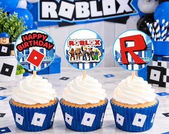 Roblox Cupcake Toppers: Birthday Party Decor (Digital Download)