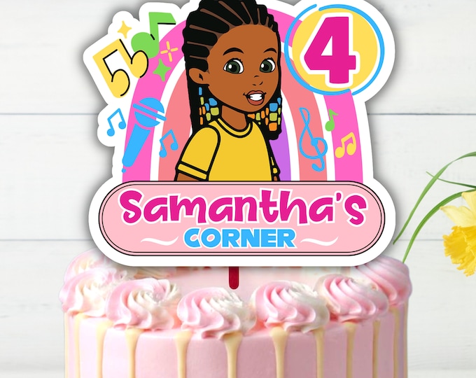 Grace Corner Birthday Custom Cake Shaker Topper 3D Topper Etsy