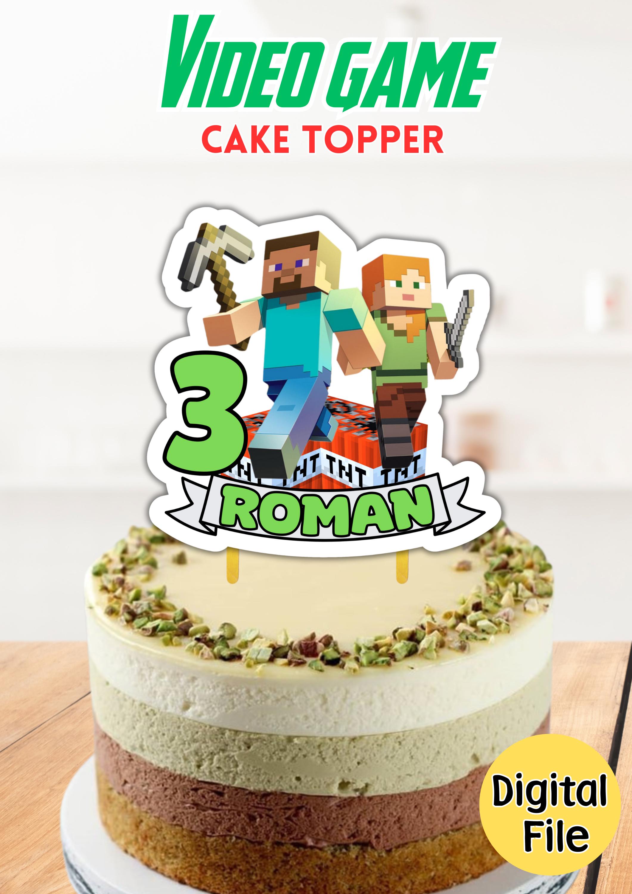 Printable Game Cake + Cupcake Topper