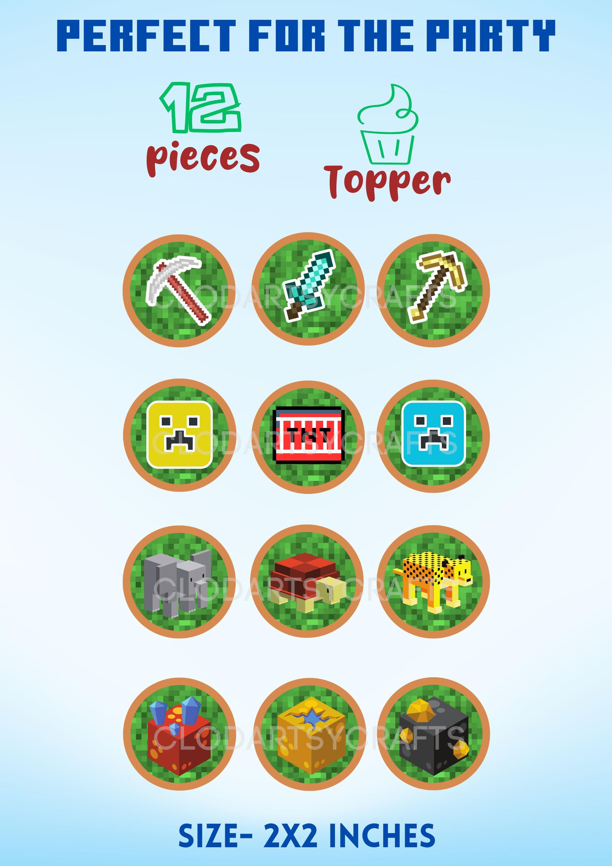 Cute Gamer Cupcake Toppers