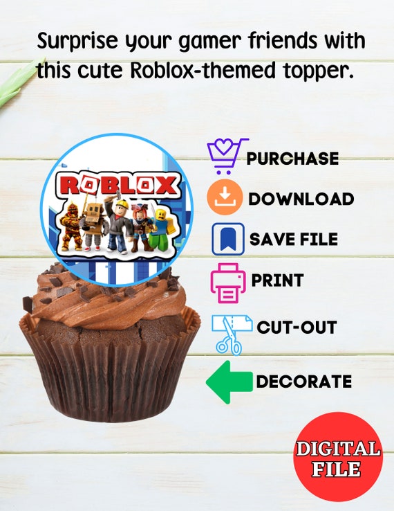 cupcake topper roblox - OrigamiAmi