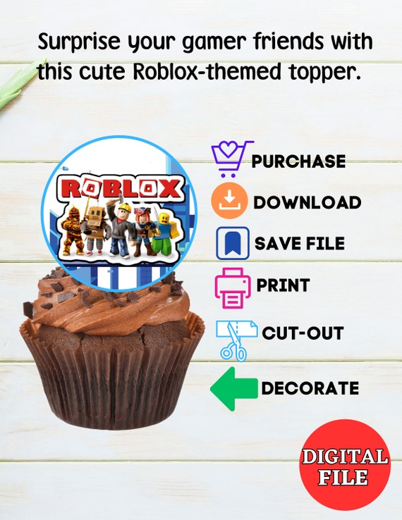 Buy Roblox Cupcake Toppers / Roblox Food Picks / Roblox Party