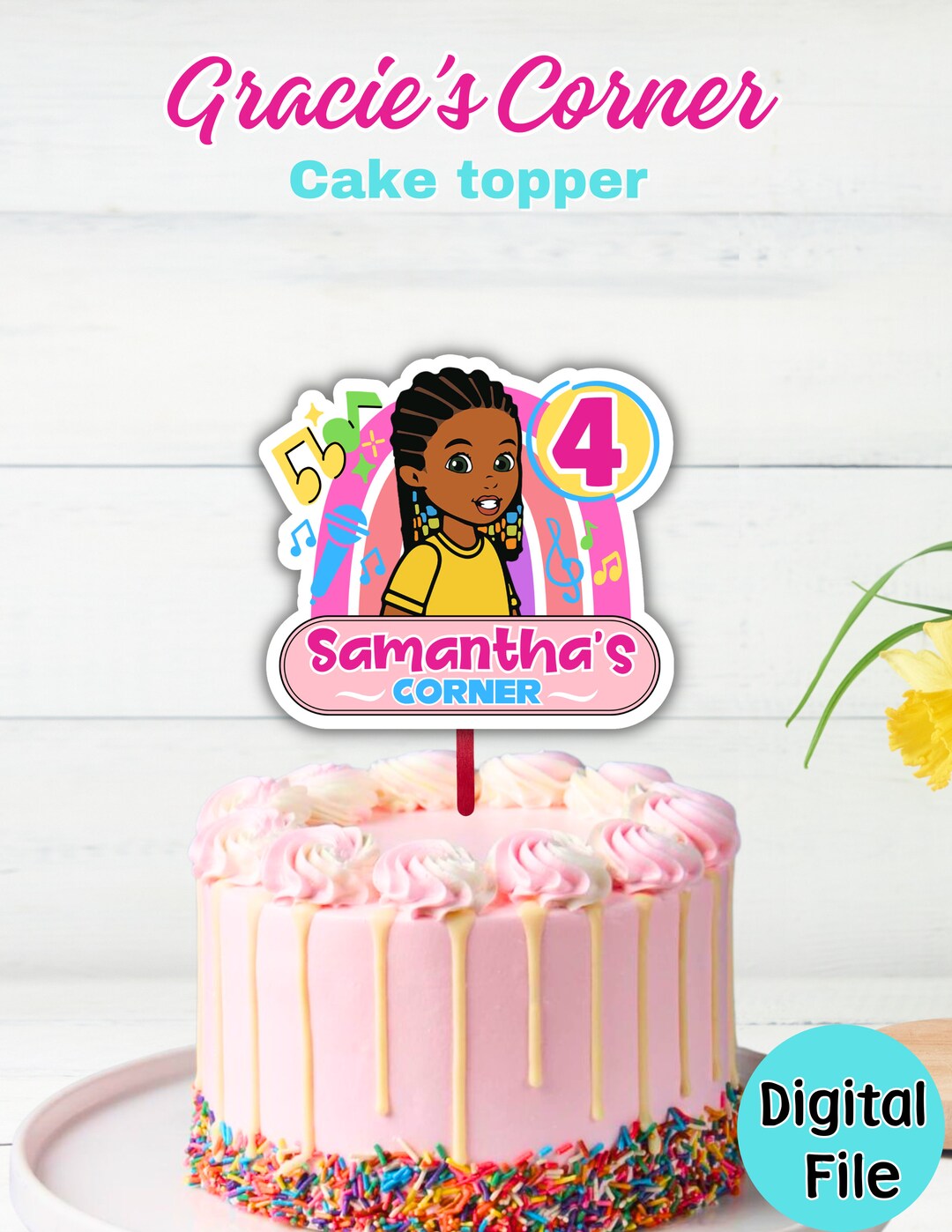 Gracie's Corner Cake Topper, Free 12 Pcs Cupcakes, Gracie Cake Topper ...