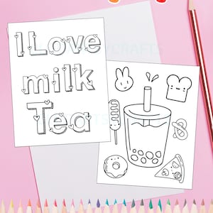 Kids Coloring Pages, Kawaii Coloring Pages, Coloring Books, Instant Download, Digital File, Printable