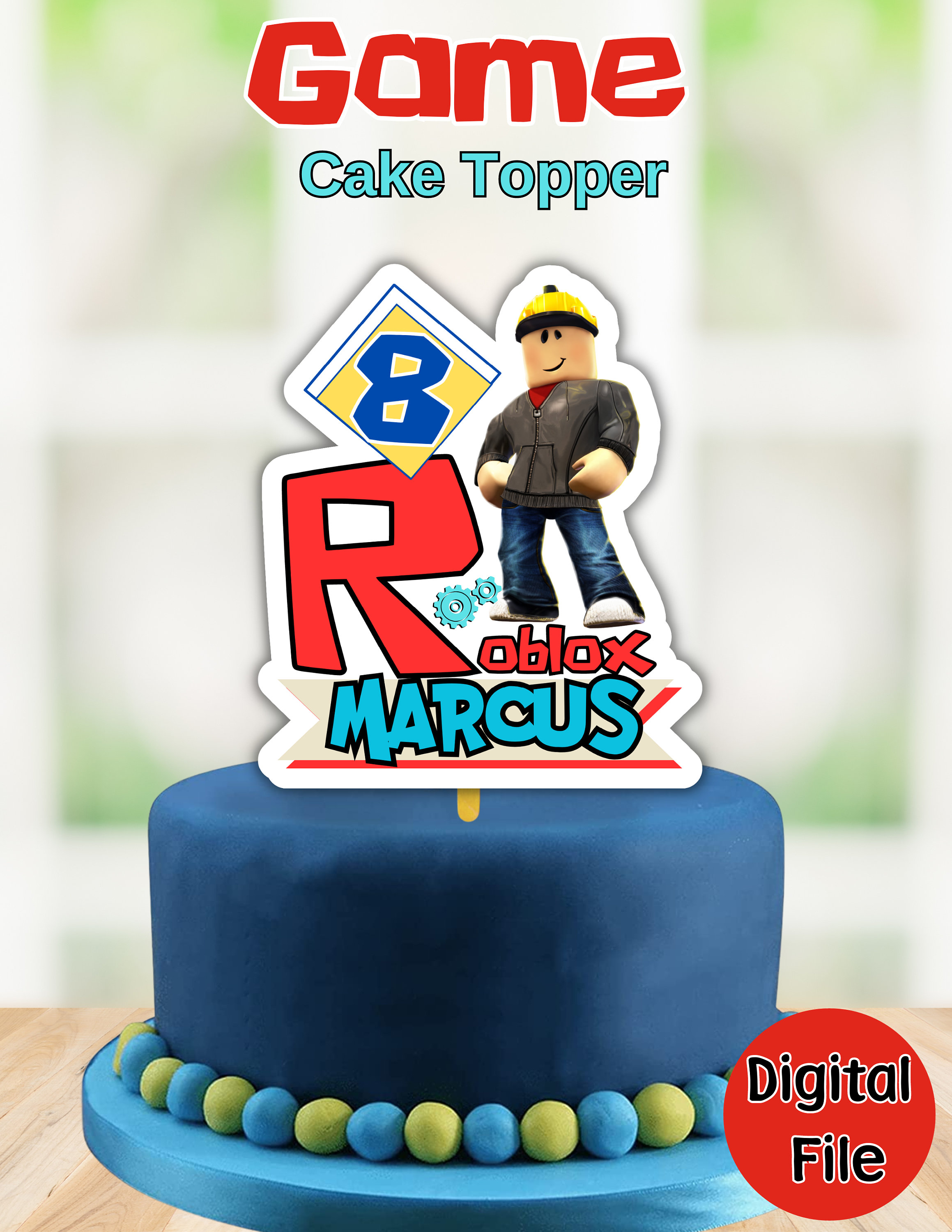 Roblox Birthday Cake 2EB  Roblox birthday cake, Roblox cake, Roblox