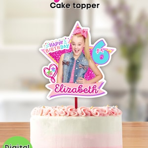Jojo Siwa Cake Topper: Personalized Birthday Party Decor (Digital File)