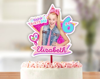 Jojo Siwa Cake Topper mit Name & Alter | Kostenlose Anpassung + Kostenlose Cupcake Toppers
