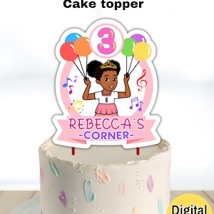 Gracie&#39;s Corner Cake Topper, Free 12 pcs Cupcakes, Customized, Gracie Cake Topper, Printable, Digital File