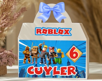 Eigenes Roblox Gable Box Label: Birthday Party Decor (Digitale Datei)